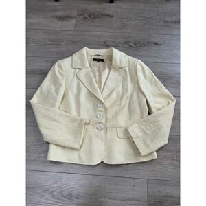 Alex Marie Size 10 Ivory Women's Suit Jacket‎ Blazer